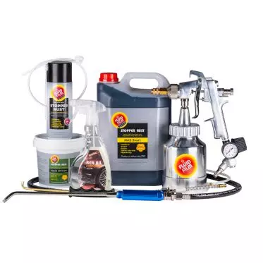 Fluid Film Antirust Starterkit Sort Med Trykkbegerpistol TB301 - Total Blackout - Fluid film svart