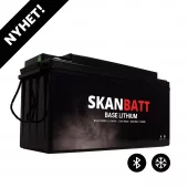 SKANBATT Base Lithium Batteri - 12V 200Ah 200A BMS - 485x170x240mm - Bluetooth - Heat- 3 Års garanti