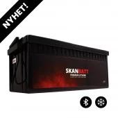 SKANBATT Premium Lithium Batteri - 12V 300Ah 200A BMS- 523x269x218mm- Bluetooth- Heat- 8 Års garanti