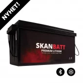 SKANBATT Premium Lithium Batteri - 12V 200Ah 200A BMS- 502x187x242mm- Bluetooth- Heat- 8 Års garanti
