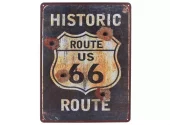 Route 66 - Metallskilt i Aluminium - 30x40cm