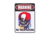 Warning, No Trespassing - Metallskilt i Aluminium - 20x30cm