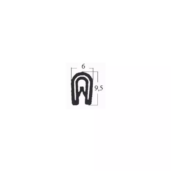 Kantlist - Volvolist - U-list - U0.5-1.5mm - Meterpris - 1m