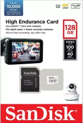 SanDisk High Endurance 128GB – SD-kort for Dashcam og Bilkamera