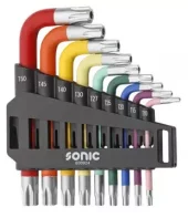 Sonic – Torx L-nøkkelsett fargekodet 9 deler