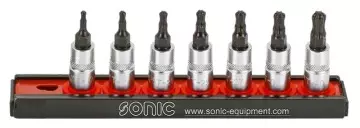 Sonic – 1/4″ Torx pipebitssett med kulehode 7 deler