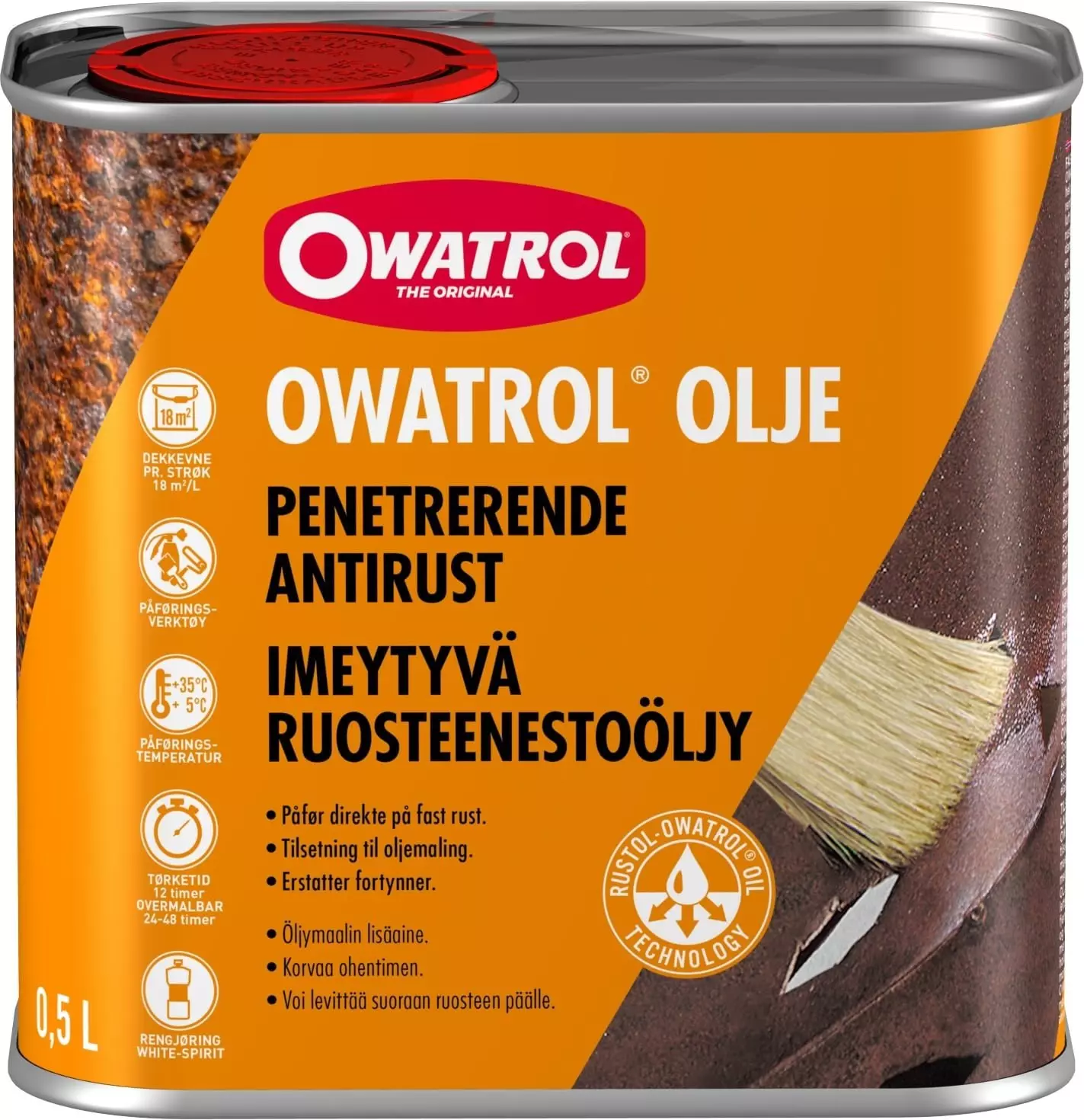 Owatrol Oil – penetrerende rustbeskyttelsesolje 500ml