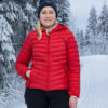 MoveOn  Røros Light Down Jacket W/Hood Womens Pop Red