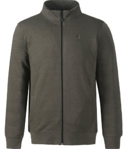 Cruz  Pitt M Zip Melange Sweatshirt Forest Night