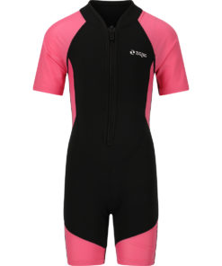 Zigzag  Kids Swim Suit Shocking Pink