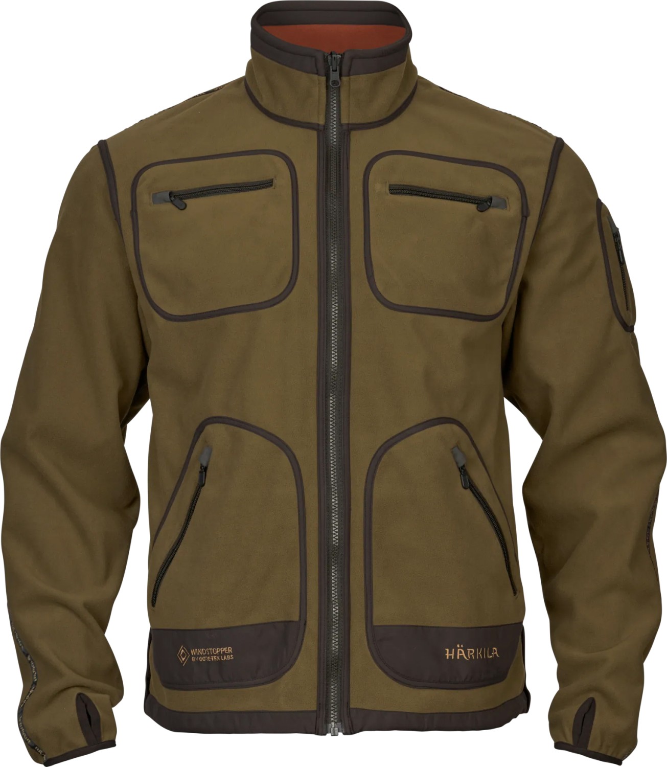 Härkila  Kamko GTX Fleece Jacket Black/Willow Green