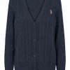 U.S Polo Assn.  Libbi V-Neck Knit Jacket Navy