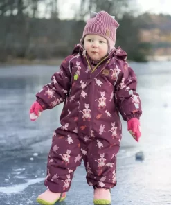 Kattnakken Vinterparkdress Snø Burgunder