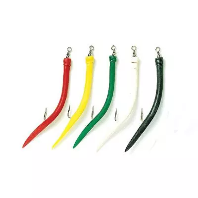 Sølvkroken  Gummimakk pose 5stk Rød 4/0