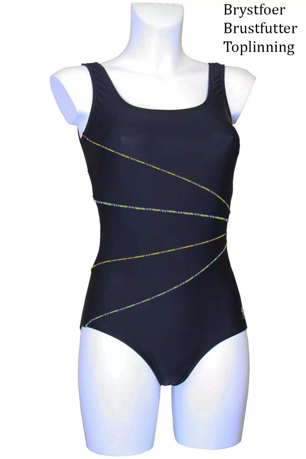 Lykke R  Badedragt M/Lavt Ben, U-Ryg Og Foer