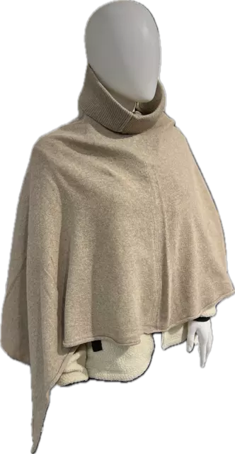 MJM Poncho Anja Collo W Recycled Wool Cashmere Beige