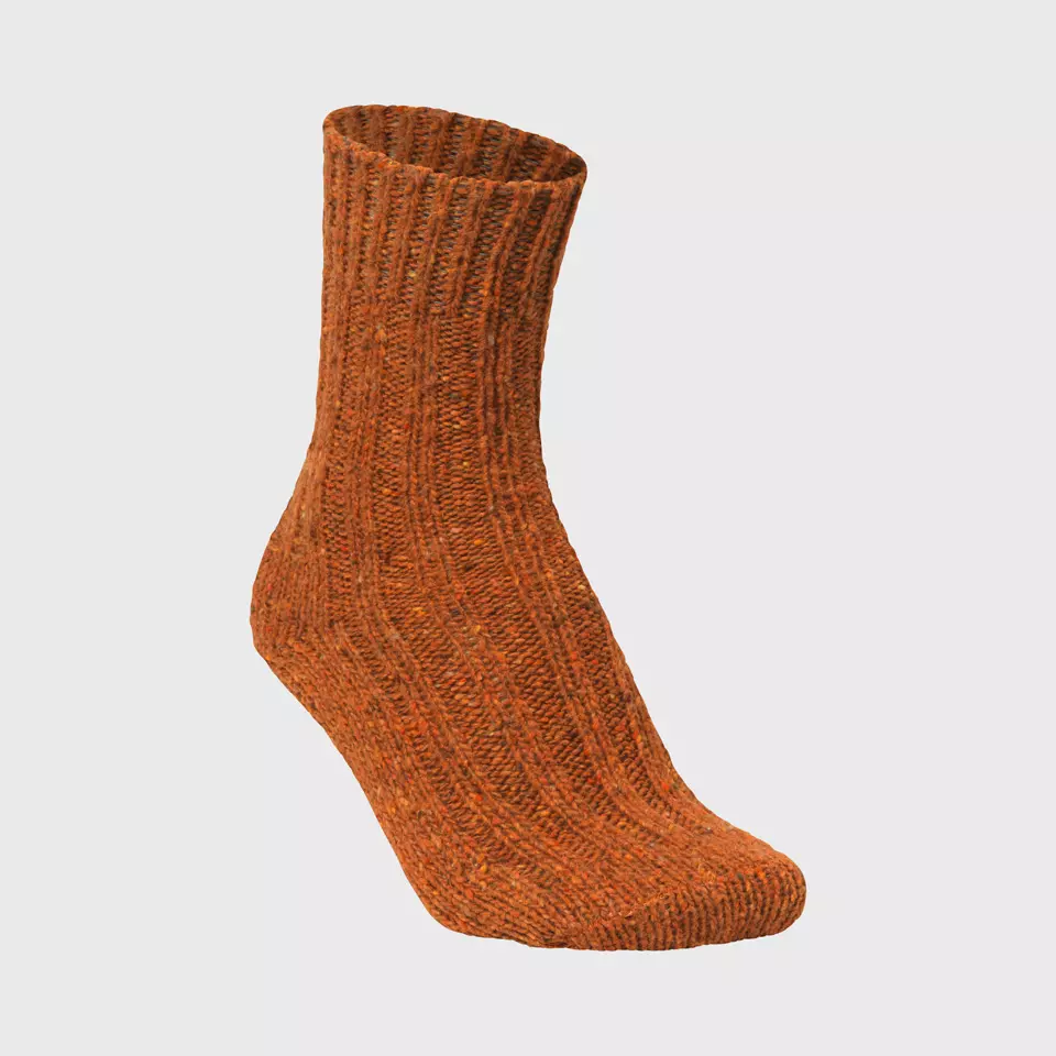 MJM Socks Rib Soft Wool Mix Orange
