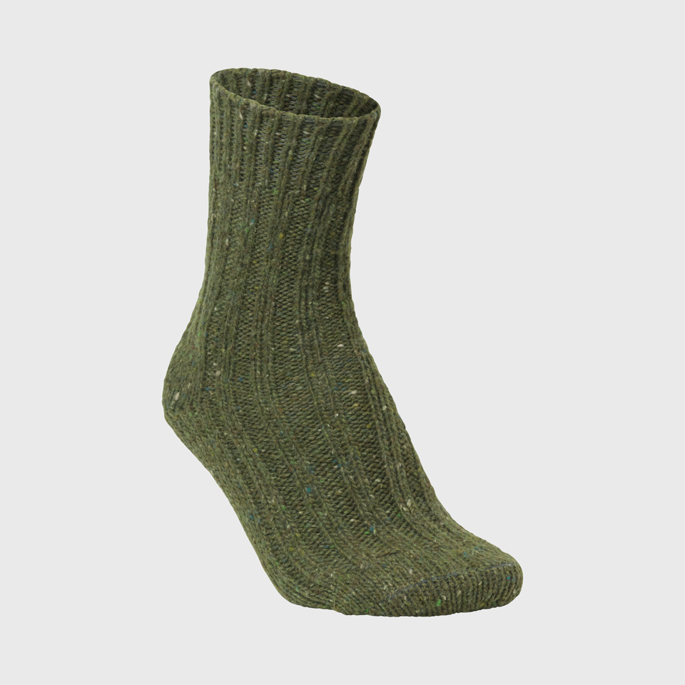 MJM Socks Rib Soft Wool Mix Green