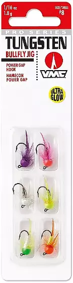 Vmc  Tungsten Bullfly Kit #08 1,8g Glow 6pk