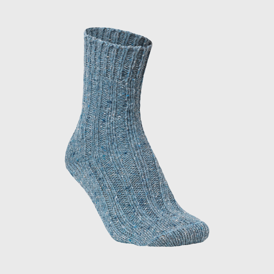 MJM Socks Rib Soft Wool Mix Light Blue