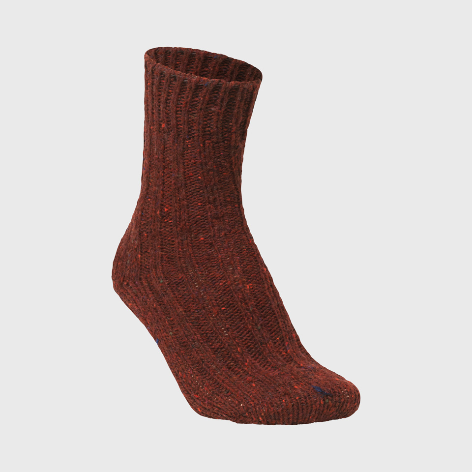 MJM Socks Rib Soft Wool Mix Burgundy