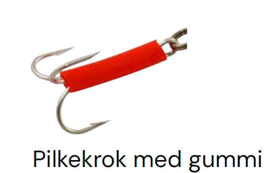 Sølvkroken  Pilkekrok med gummi