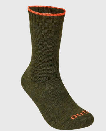 MJM Socks Outdoor Quarter Wool Mix Green