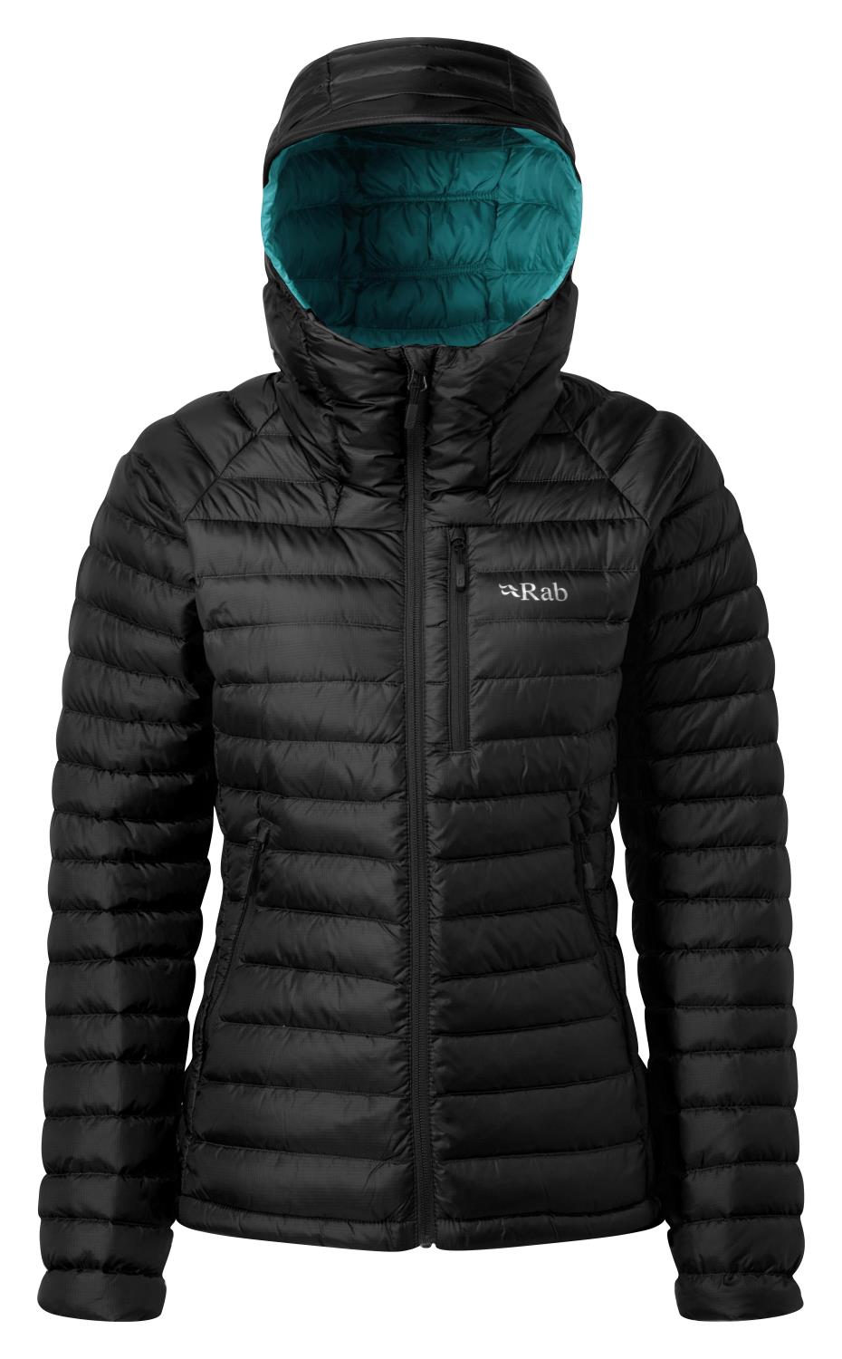 rab microlight jacket womens black