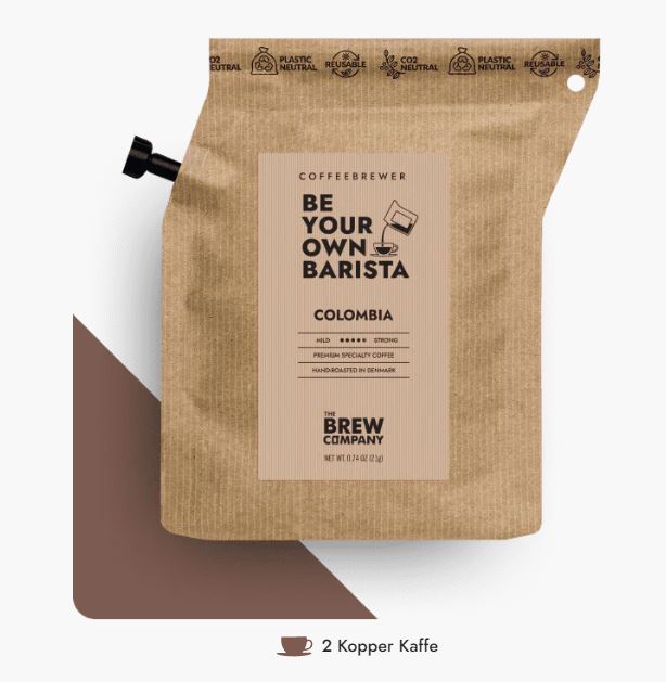 The Brew Company Coffee Brewer Colombia, 2 Cups Coffee, Medium Roast