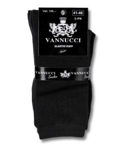 Vannucci Elastic Sock 3pk (41-46) Black PAR