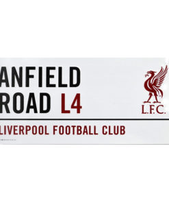 Liverpool Anfield Road skilt (hvitt)