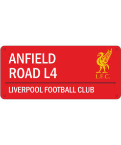 Livrepool Anfield Road skilt (rødt)