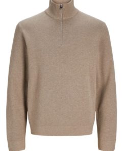 JACK & JONES JPRBLAMILANO STITCH KNIT HALF ZIP SN