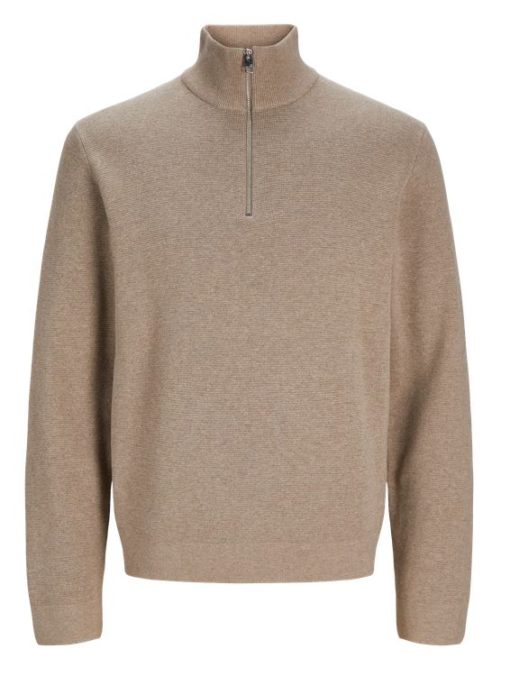 JACK & JONES JPRBLAMILANO STITCH KNIT HALF ZIP SN