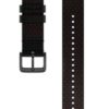 POLAR WRIST BAND 20MM LEATHER BLACK/RED M/L