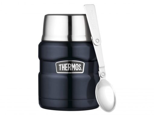 Thermos  Stainless King mattermos med skje 470 ml - mørkeblå