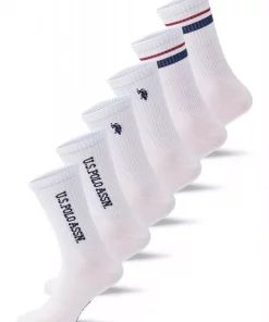 U.S POLO ASSN.  BO 6 PK SOCKS USPA M ACC