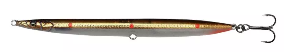 Savage Gear  SANDEEL PENCIL 12.5CM 19G SINKING BROWN COPPER RED DOTS