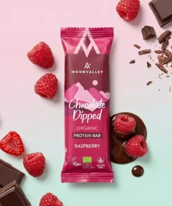 Moonvalley  Proteinbar Sjokolade & Bringebær 50g Økologisk