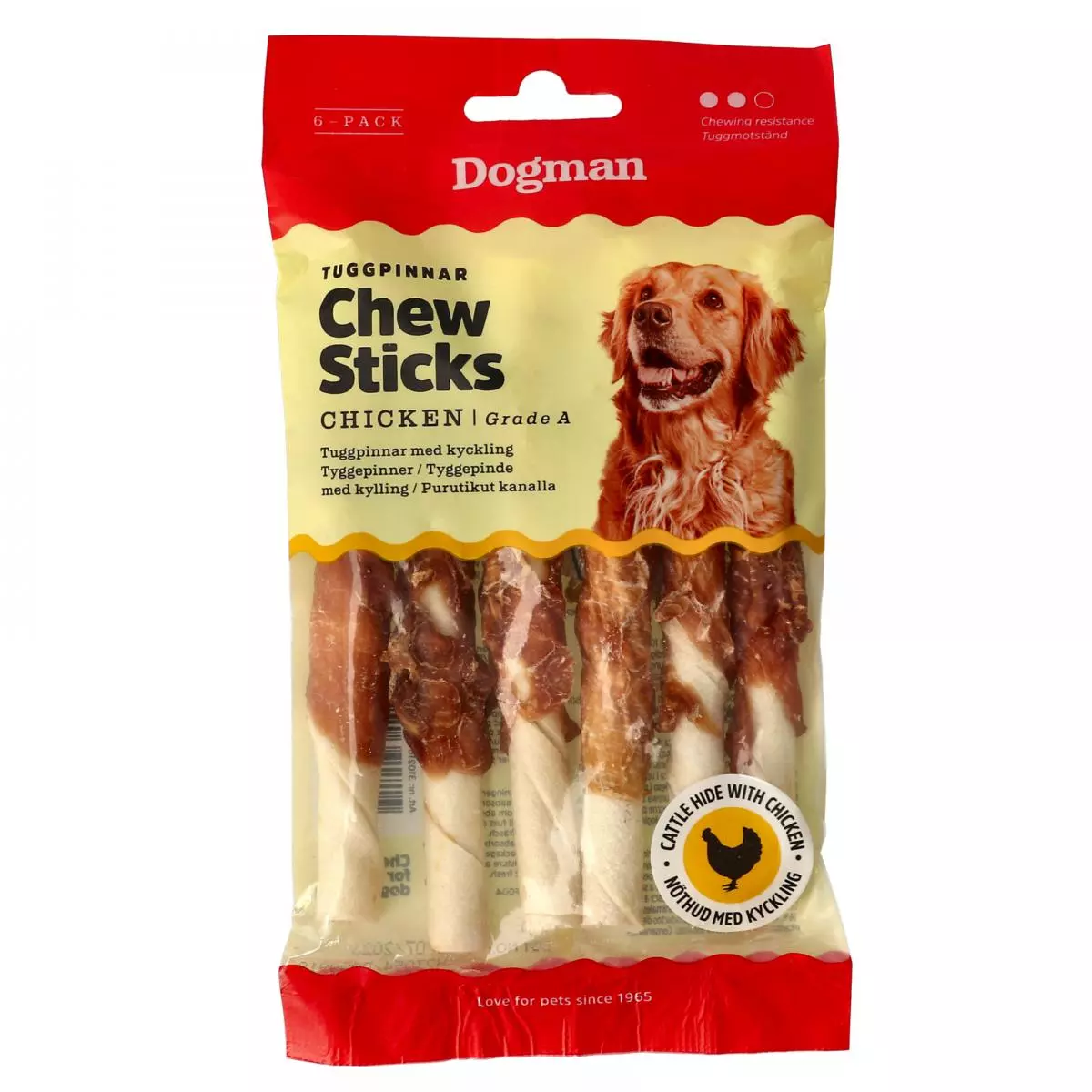 Dogman Tyggepinner med Kylling 6pk