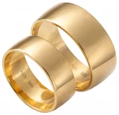 Forl.-/giftering gull 8mm flat profil - Aseco Love Story