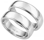 Forl.-/giftering hv.gull 6mm glatt buet/kraftig - Aseco Love Story