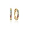 ØRERING FG.SØLV 14Ø M/C.ZIRCONER MULTIFARGET