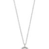 Collier "sølv" 42cm anker m/ åpen ring m/zirc.