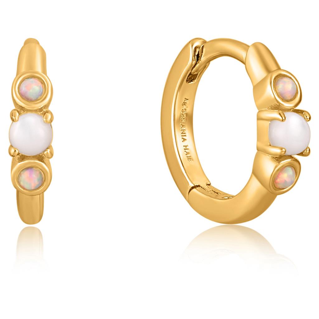 Ørering fg.sølv opal/ perlemor 11ø
