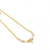 Halssmykke "gull" perler/ kuler/ hjerte foran 44+6cm