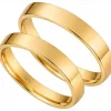 Forl.-/giftering gull 5mm flat profil - Aseco Love Story
