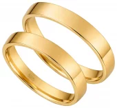 Forl.-/giftering gull 5mm flat profil - Aseco Love Story