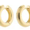 Øreringer "gull" Alaina 25ø chunky hoops m/striper