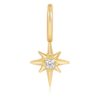 Charms til smykke/arml fg.sølv Gold star m/liten blank sten midt i